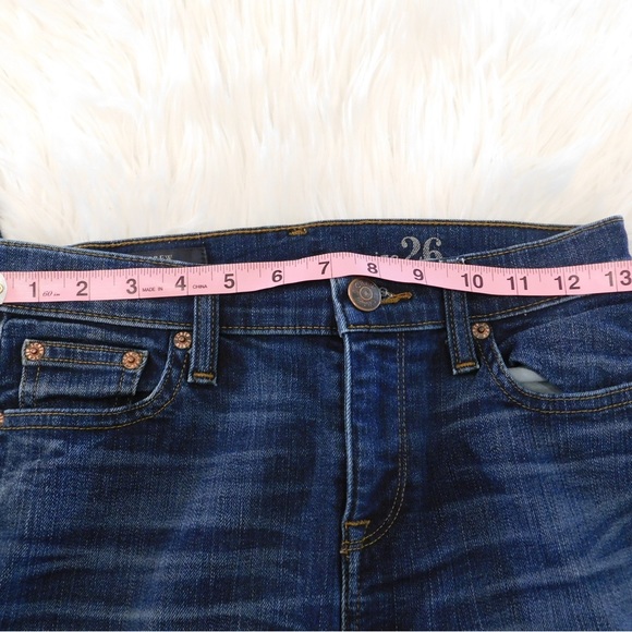 J. Crew Reid Reid Classic Dark Wash Straight Leg Slim Jeans Size 26 - Picture 5 of 13